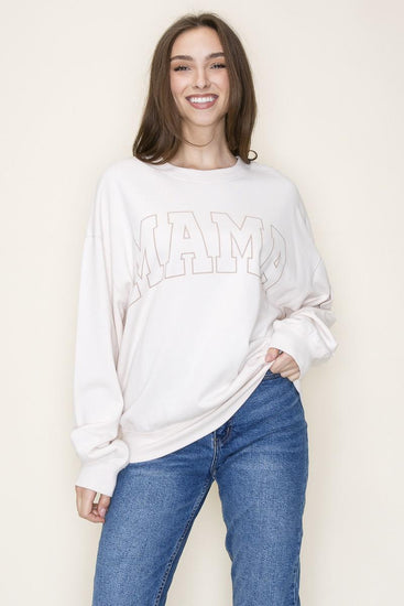 MAMA Premium Graphic Sweater - Ivory - The Farmhouse