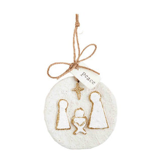 Manger Paper Pulp Ornament - The Farmhouse