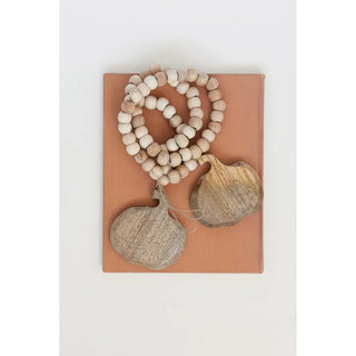 Mango Wood Bead Garland w / Pumpkins - 430 Holiday Décor - The Farmhouse