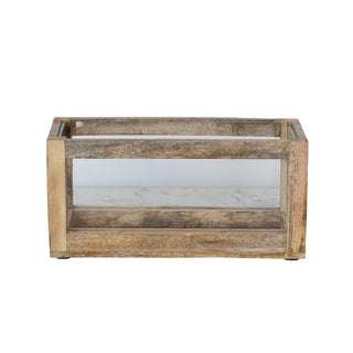 Mango Wood & Glass Display Box, Natural - 430 Holiday Decor - The Farmhouse