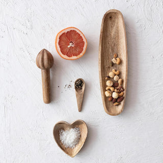 Mango Wood Heart Shaped Dish - Natural - The Farmhouse