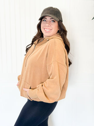 Maple Canyon Half Zip Hoodie - Camel - 140 Sweatshirts + Sweaters - The Farmhouse