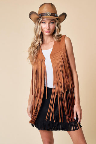 Maple Fringed Vest - The Farmhouse