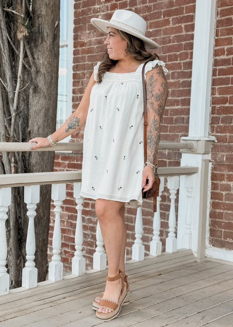 Margaret Embroidered Dress - The Farmhouse