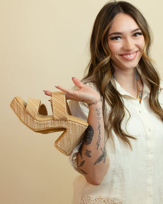 Matisse Women's Jewel Step Raffia Platform Heel - 300 Footwear - The Farmhouse