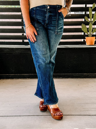 Maverick Blues High Rise Flare Jeans, Denim - The Farmhouse