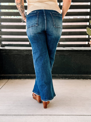 Maverick Blues High Rise Flare Jeans, Denim - The Farmhouse