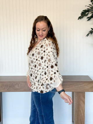Meadow Drift Crochet Cardigan - 150 Kimonos + Cardigans - The Farmhouse
