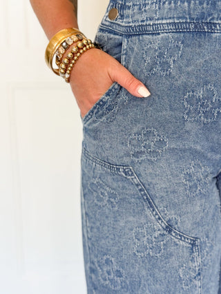Meadow Twill Denim Floral Overalls - 180 One Piece Outfits - The Farmhouse