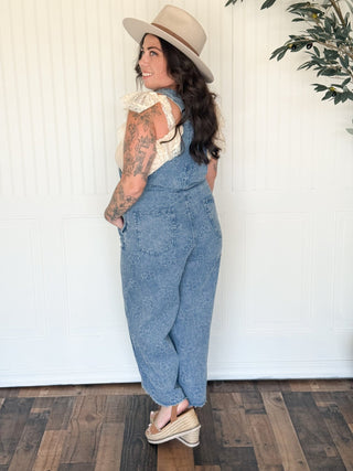 Meadow Twill Denim Floral Overalls - 180 One Piece Outfits - The Farmhouse