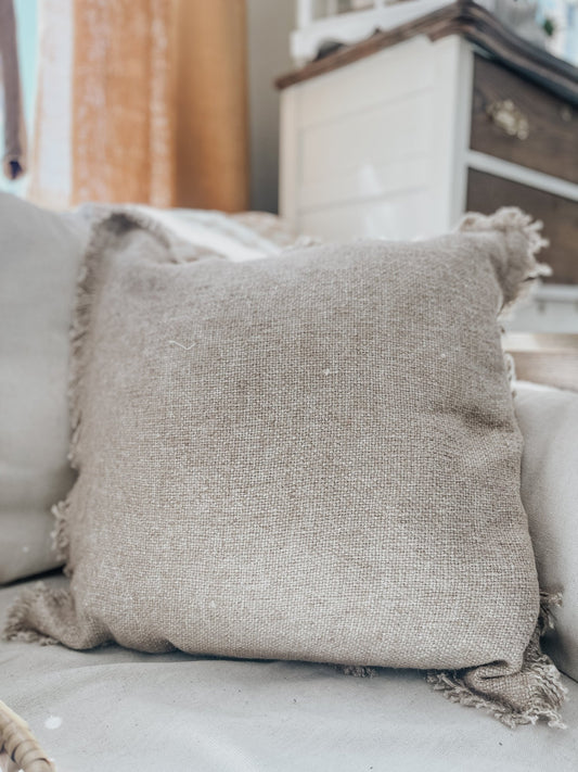 Melange Jute & Cotton Blend Pillow - The Farmhouse