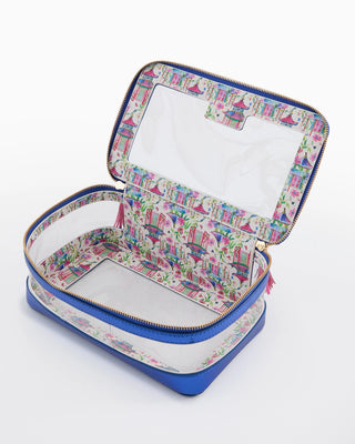 OH MY MAHJONG Metallic Blue Tile Storage Bag