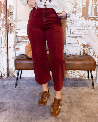 Mica Sundance high-rise wide-leg crop jeans in stretch cotton denim