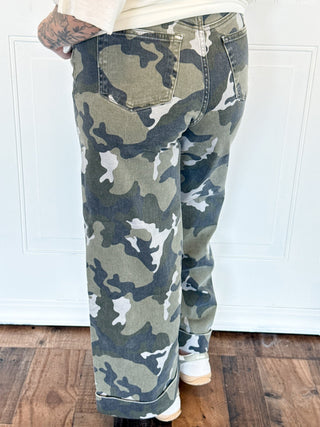 MICA The Camo Trail Wide Leg Crop Pants - 210 Jeans - The Farmhouse