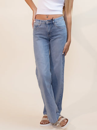MICA The Railroad Stripe Denim Pants - 210 Jeans - The Farmhouse