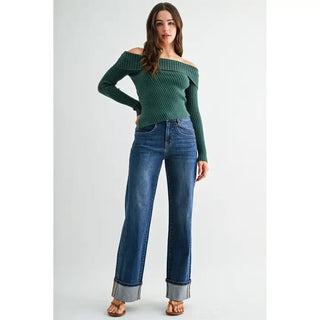 MICA Women's Tiber Blue Autumn Cuff Jeans - 210 Jeans - The Farmhouse