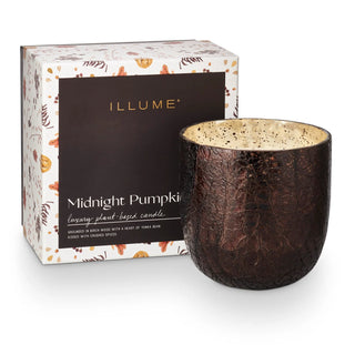 Midnight Pumpkin Large Boxed Crackle Glass Candle - 410 Candles & Scents - The Farmhouse