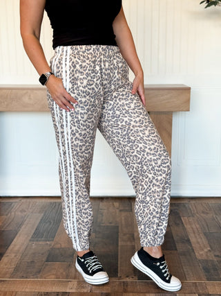 Midnight Run Leopard Track Pants - 240 Pants - The Farmhouse
