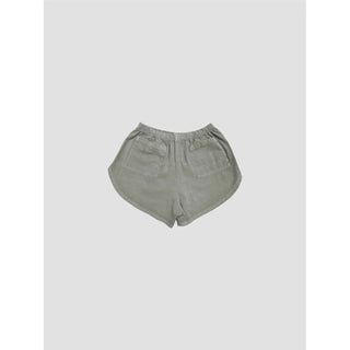 Mineral Wash High - Waist Jersey Shorts, Sage Green - 220 Shorts + Skirts - The Farmhouse
