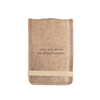 Mini Don't Quit Leather Journal 4"x6" - 423 Stationery - The Farmhouse