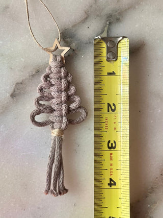 Mini Handmade Macrame Christmas Tree Ornament - 430 Holiday Decor - The Farmhouse
