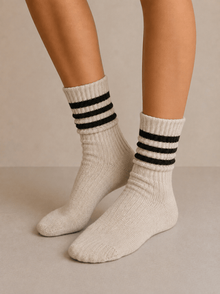 MIOU MUSE Women's Blackwood Ribbed Socks - 260 Fashion Accessories - The Farmhouse