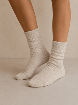 MIOU MUSE Women's Fireside Oatmeal Socks - 260 Fashion Accessories - The Farmhouse