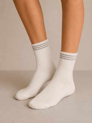 MIOU MUSE Women's Silver Lining Crew Socks - 260 Fashion Accessories - The Farmhouse