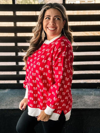 Mistletoe Magic Ugly Christmas Sweater, Red - The Farmhouse