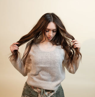 MOD REF Women's Crisp Autumn Layering Knit Wide Neck Sweater Top - 100 Casual Tops - The Farmhouse