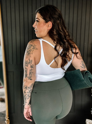 Momentum Sports Bra Athleisure Workout, White - 250 Activewear + Lounge - The Farmhouse