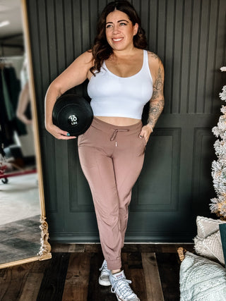Momentum Sports Bra Athleisure Workout, White - 250 Activewear + Lounge - The Farmhouse