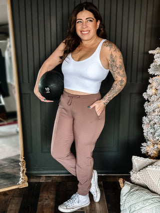 Momentum Sports Bra Athleisure Workout, White - 250 Activewear + Lounge - The Farmhouse