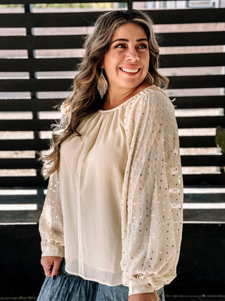 Moonlit Dunes Boho Flowy Blouse, Taupe - The Farmhouse