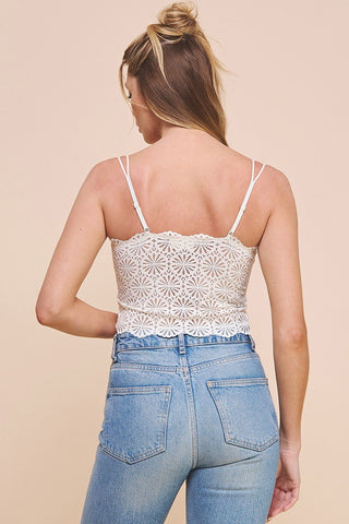 Moonlit Scallop Lace Cami, Ivory - 250 Activewear + Lounge - The Farmhouse