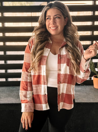 Morning Glow Athleisure Flannel, Clay - The Farmhouse