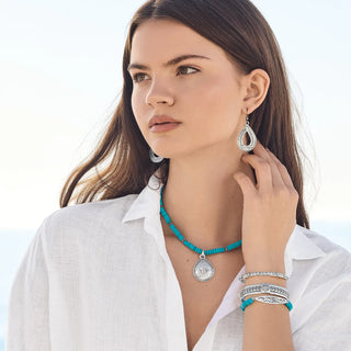 BRIGHTON Mosaic Turquoise Teardrop Necklace JM0000