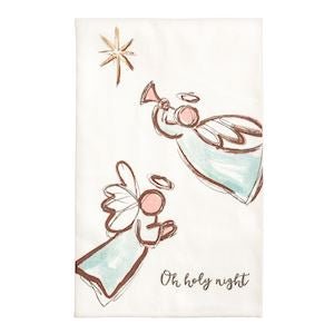 Mud Pie kitchen towel with graceful angel print for Christmas