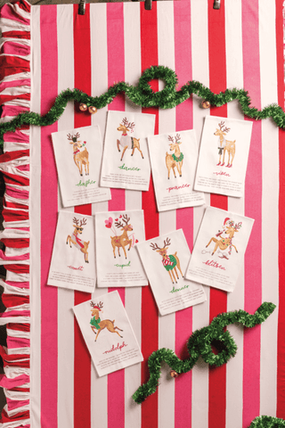 Alternate view of Mud Pie Dasher reindeer poem cotton towel