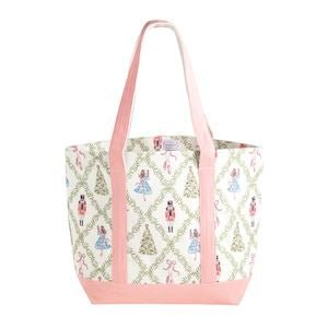 Mud Pie Christmas nutcracker canvas tote bag for errands and gifting