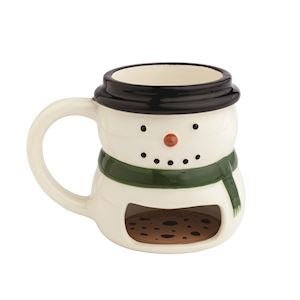 Mud Pie snowman milk and cookie ceramic mug for Christmas Eve