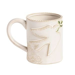 Mud Pie turtle dove White Christmas icon ceramic mug