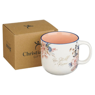 Mug Pink Floral Be Still Ps. 46:10 - 420 Home Decor - The Farmhouse