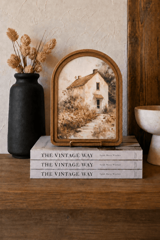Muted Cottage Arch Framed Art 6x8" - 420 Home Decor - The Farmhouse