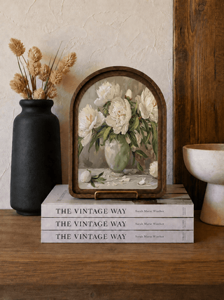 Muted Peony Arch Framed Art 6x8" - 420 Home Decor - The Farmhouse