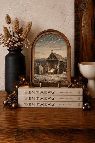 Nativity Scene Arch Framed Art, 8.25" x 11” - 420 Home Decor - The Farmhouse