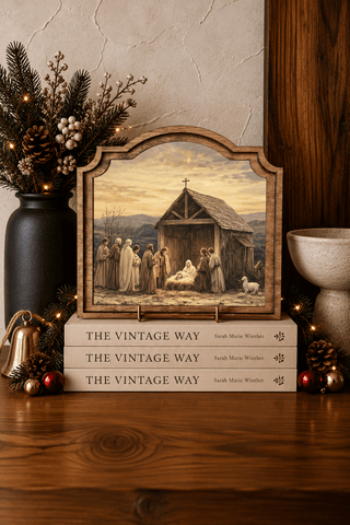 Nativity Scene Provincial Framed Art - 420 Home Decor - The Farmhouse