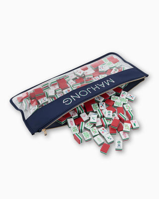 OH MY MAHJONG Navy Bamboo Mahjong Bag