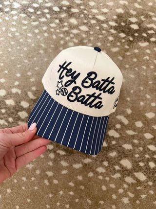 Navy Stripes Hey Batta Batta Hat - 260 Fashion Accessories - The Farmhouse
