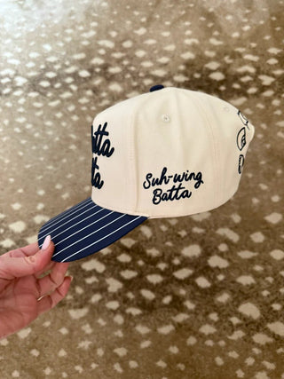 Navy Stripes Hey Batta Batta Hat - 260 Fashion Accessories - The Farmhouse